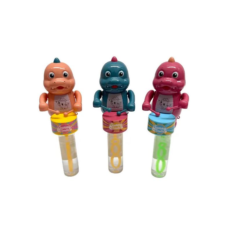 Drumming Dinosaur with Bubble Wand