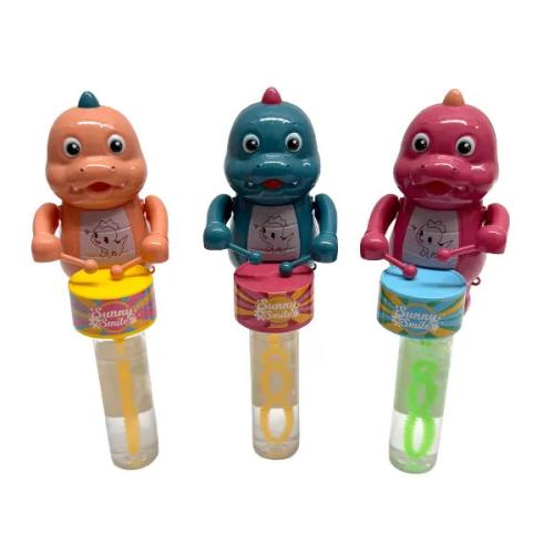 Drumming Dinosaur with Bubble Wand