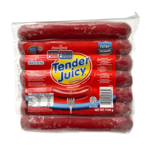Pure Foods Tender Juicy Jumbo Hotdog 1.13Kg