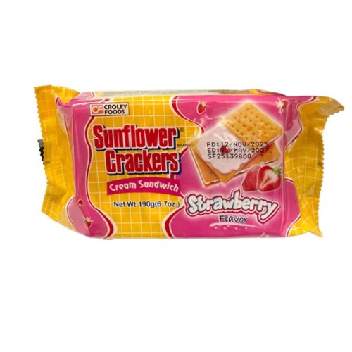 Sunflower Crackers Strawberry 190g