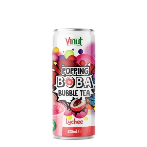 Vinut Popping Boba Bubble Tea Lychee 320ml
