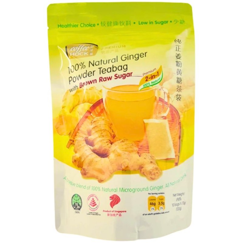 Coffee Hock 100% Natural Ginger Tea Powder Teabag 10x12g
