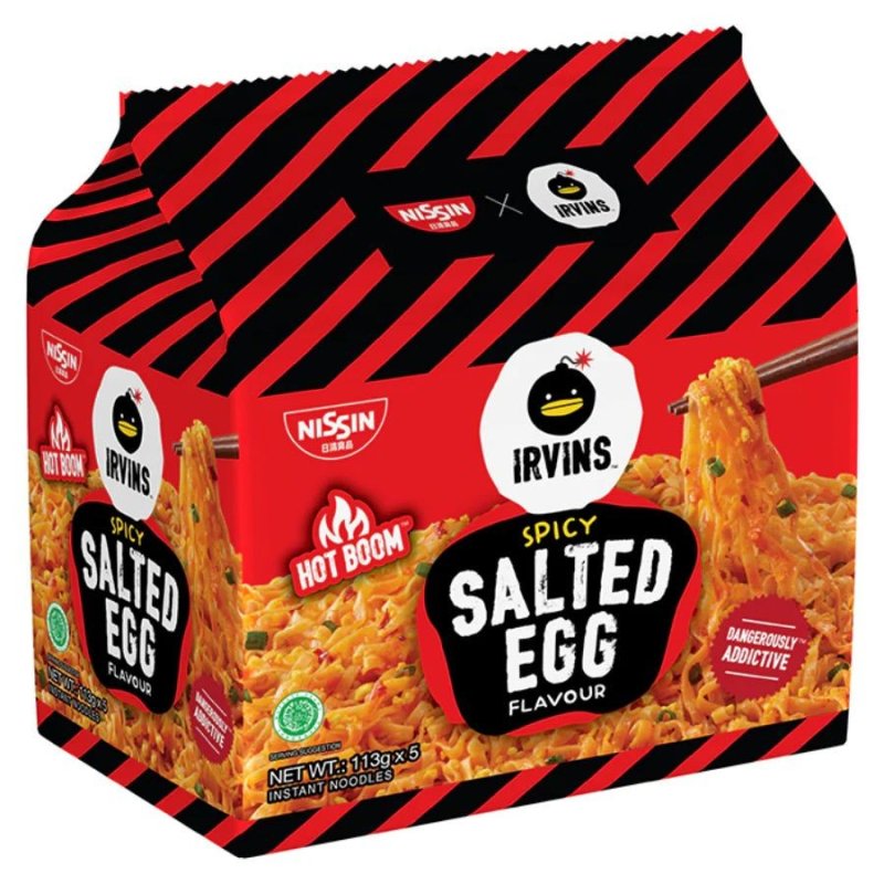 Irvins Spicy Salted Egg Noodles 5x133g