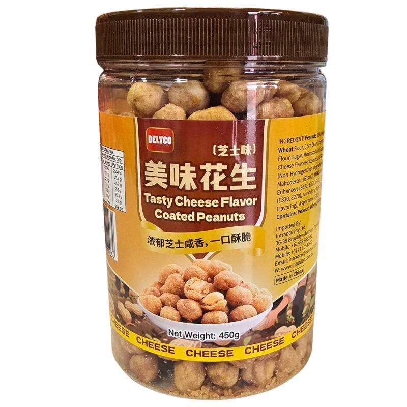 Delyco Tasty Cheese Flavour Coated Peanuts 450g