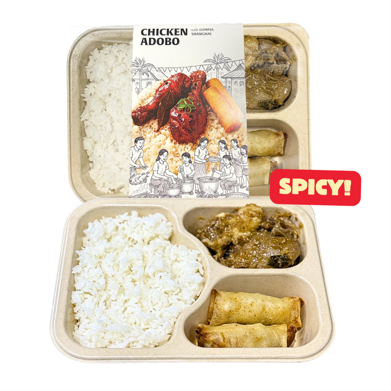 PurePak Spicy Chicken Adobo with Lumpia