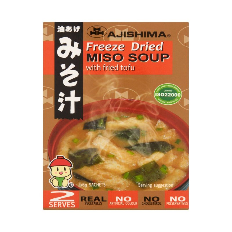 Ajishima Freeze Dried Miso Soup w/ Tofu 2x6g Sachets