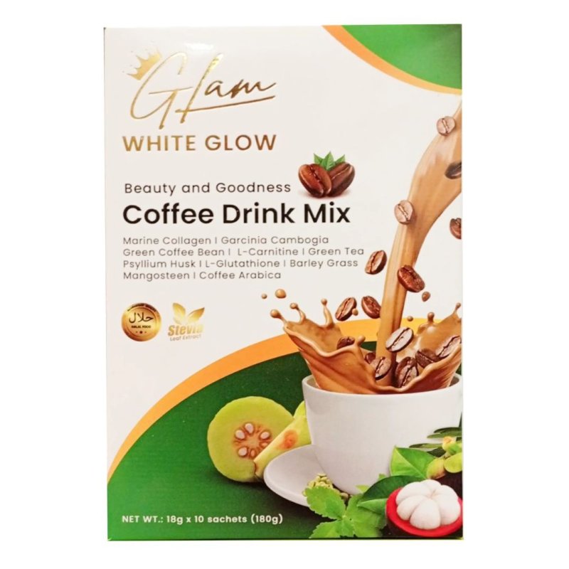 GLAM White Glow Coffee Drink Mix 18g x 10 sachets