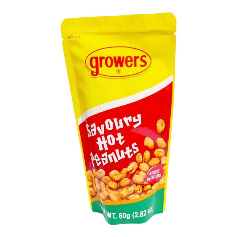 Growers Savoury Hot Peanuts 80g