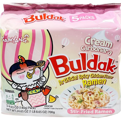 Samyang Buldak Cream Carbonara Spicy Ramen 5PK