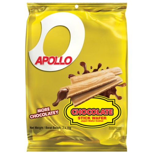 Apollo Chocolate Stick Wafer 3x16g