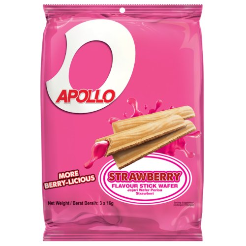 Apollo Strawberry Stick Wafer 3x16g