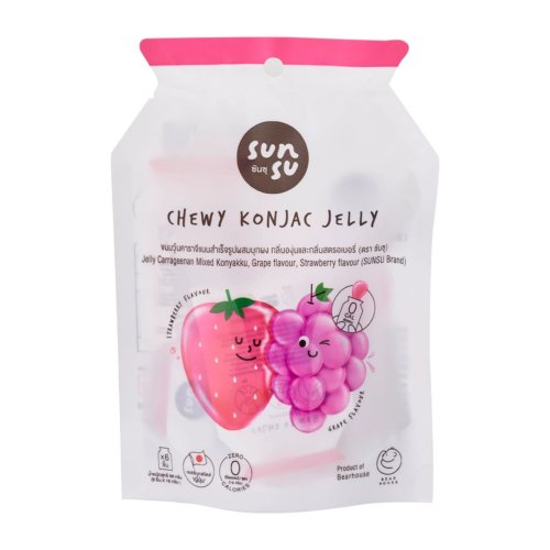 Sunsu Jelly Grape & Strawberry 96g