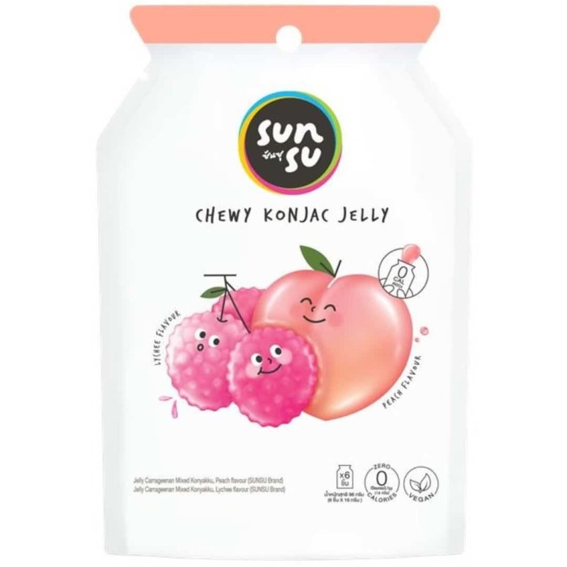 Sunsu Jelly Peach & Lychee 96g