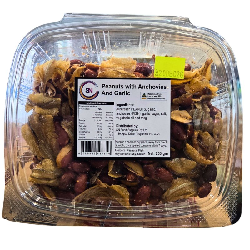 SN Anchovy & Garlic Peanuts 250g
