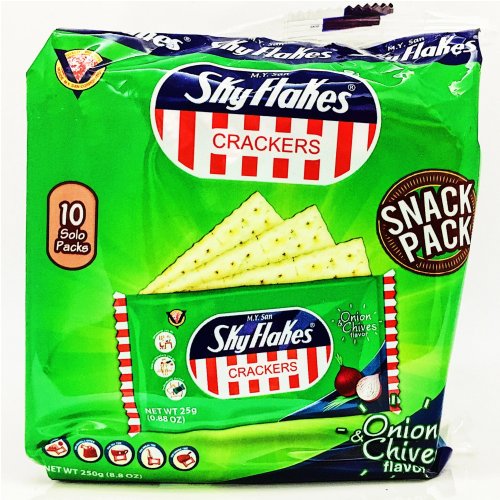 MY San SkyFlakes Onion & Chives Crackers (10x25g / 250g)