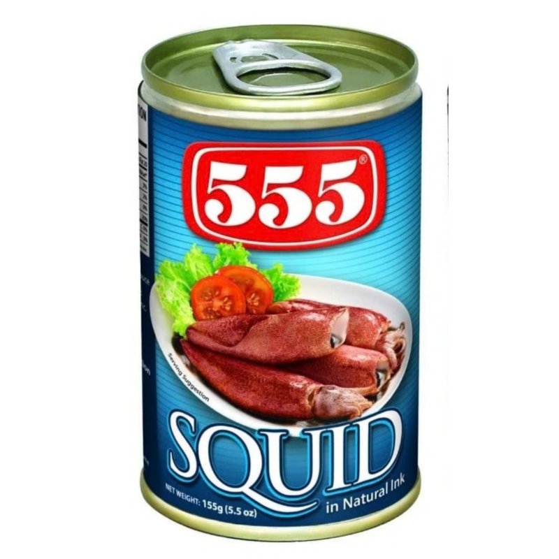 555 Squid in Natural Ink 155g