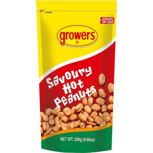 Growers Savoury Hot Peanuts 280g