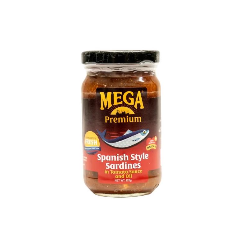 Mega Spanish Sardines Tomato In Jar 225g