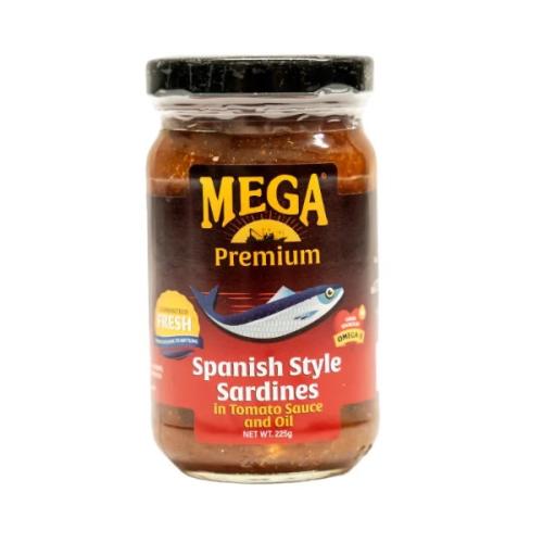 Mega Spanish Sardines Tomato In Jar 225g
