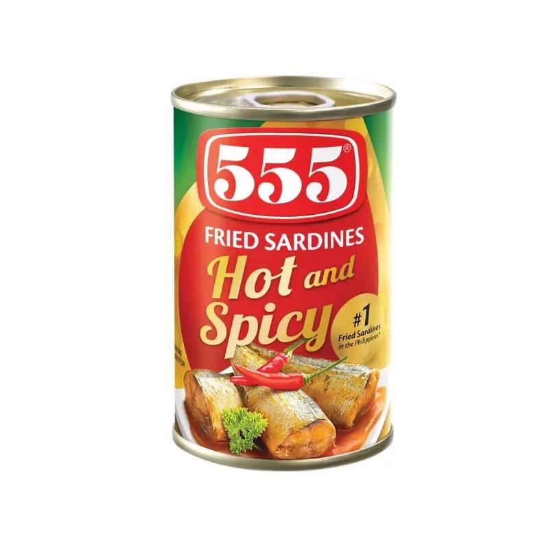 555 Fried Sardines Hot & Spicy 155g