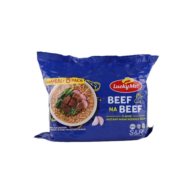 Lucky Me Beef Na Beef 55g x6