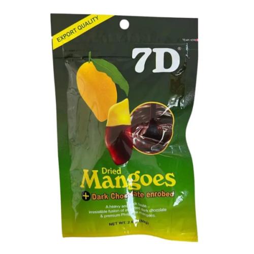 7D Dried Mangoes With Dark Choco 80g