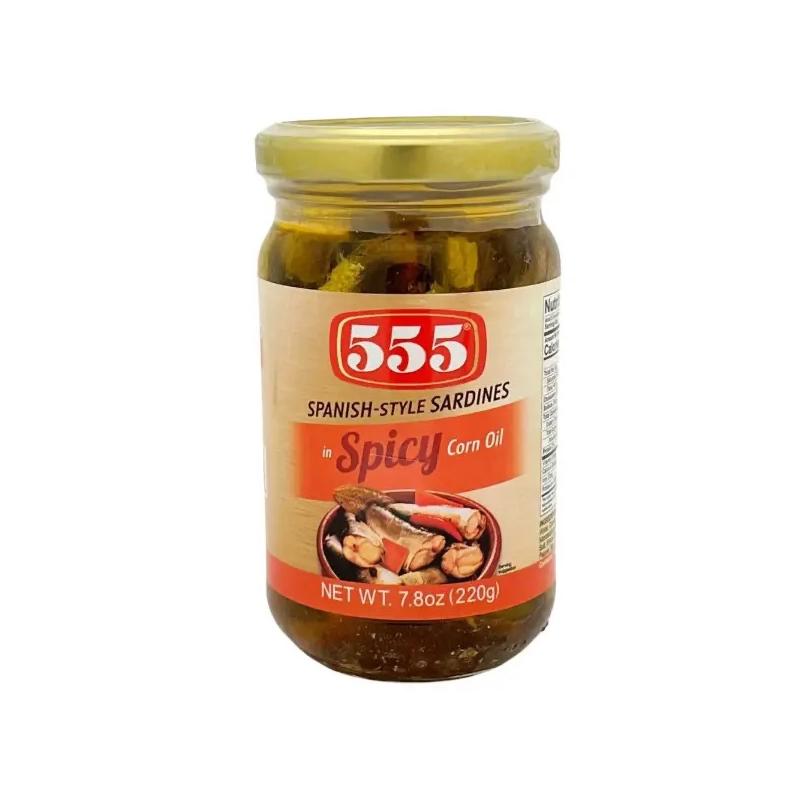 555 Spanish Style Sardines Spicy 220g